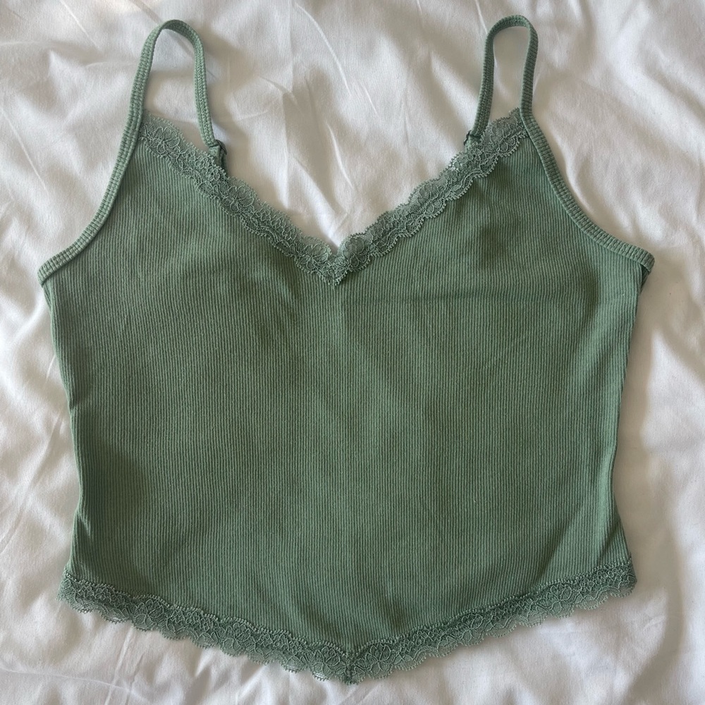 Green Hollister bandana crop top